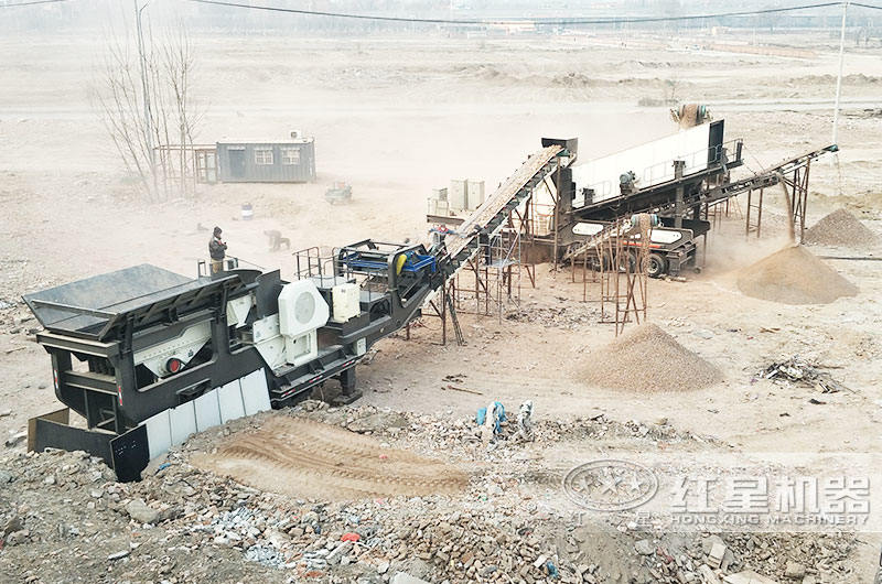 輪胎式移動(dòng)建筑垃圾處理機(jī)，多機(jī)組合，減少成本30%