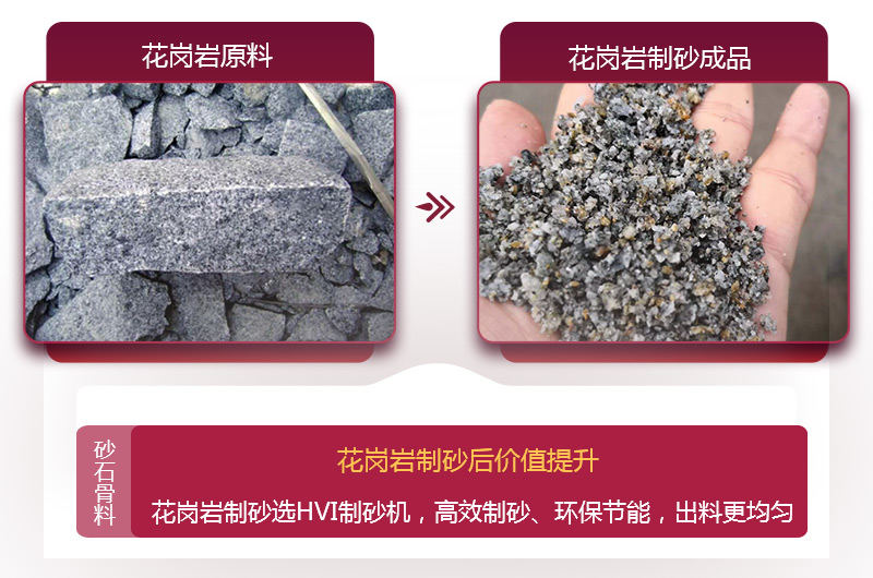 花崗巖制砂后，價值提升 