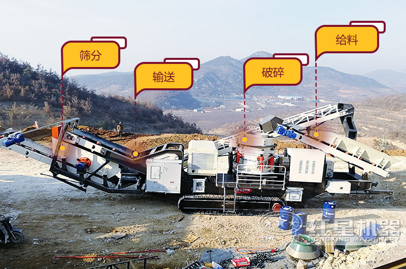 破碎石頭機(jī)移動(dòng)式，一機(jī)就是一條生產(chǎn)線