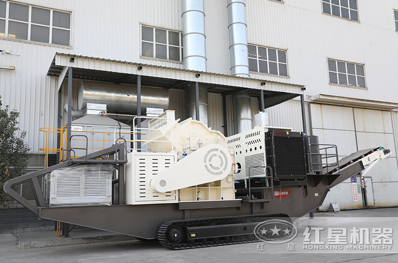 小型建筑垃圾制砂機設(shè)備，履帶式移動